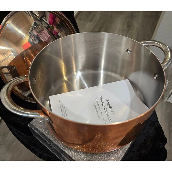 Berghoff Vintage Copper Tri-Ply 5.75 QT Covered Dutch Oven, Polished - Picture 15 of 16